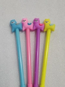 4pcs Alpaca Decor Ballpoint Pen - Multicolor - View 8