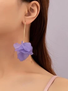 Bông tai thả cánh hoa - Màu tím - Xem 1