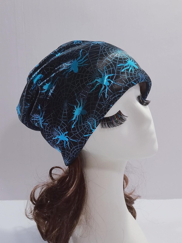 Bonnet En Toile D'araignée Gothique Avec Motif Araignée En Laine