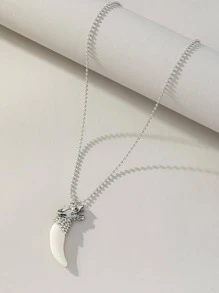 Nam Thú vật & Mô phỏng Răng nanh Dây chuyền với sức hấp dẫn Hợp kim kẽm - Nhiều màu - Xem 1