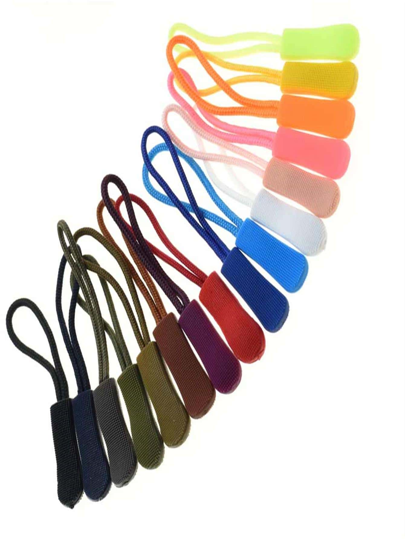 8pcs Mixed Color Zipper Pull - Black - View 1