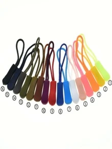 8pcs Mixed Color Zipper Pull - Black - View 3