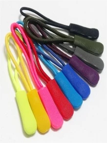 8pcs Mixed Color Zipper Pull - Black - View 4