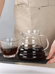 1件玻璃咖啡壺，標準手沖咖啡濾杯，透明咖啡壺，咖啡配件 (360ml/600ml) 返校季 - 無色 - 查看 6