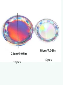 10入組一次性派對餐具銀餐具適合派對 - 銀色 - 查看 4