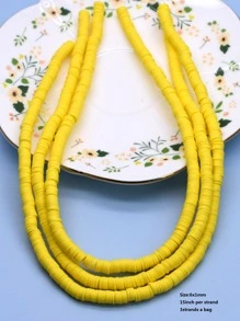 3strands/set Bead DIY Jewelry Accessory - Yellow - View 1
