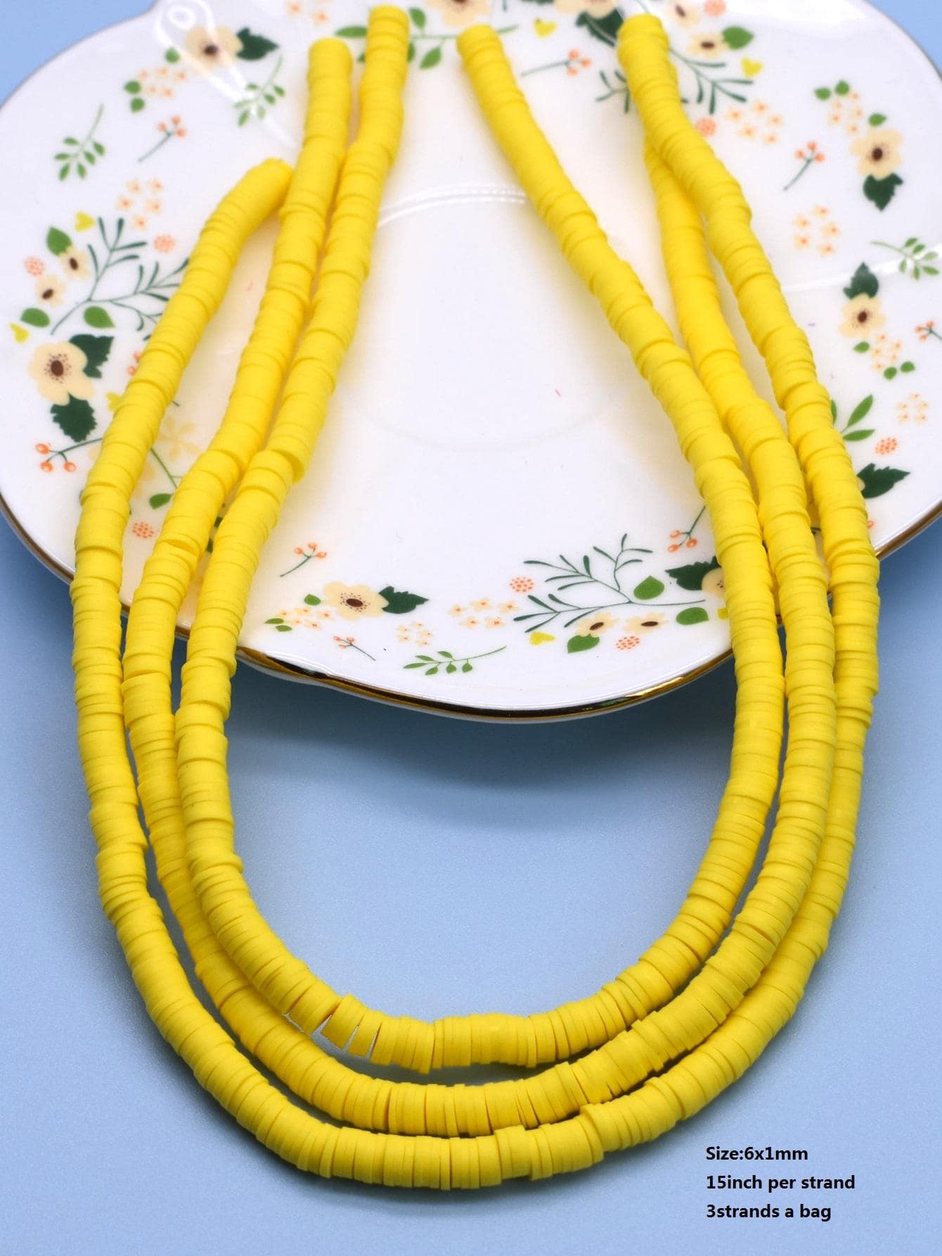 3strands/set Bead DIY Jewelry Accessory - Yellow - View 1