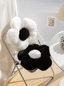 1 pieza Cojín decorativo con diseño de flor - Negro - Ver 6