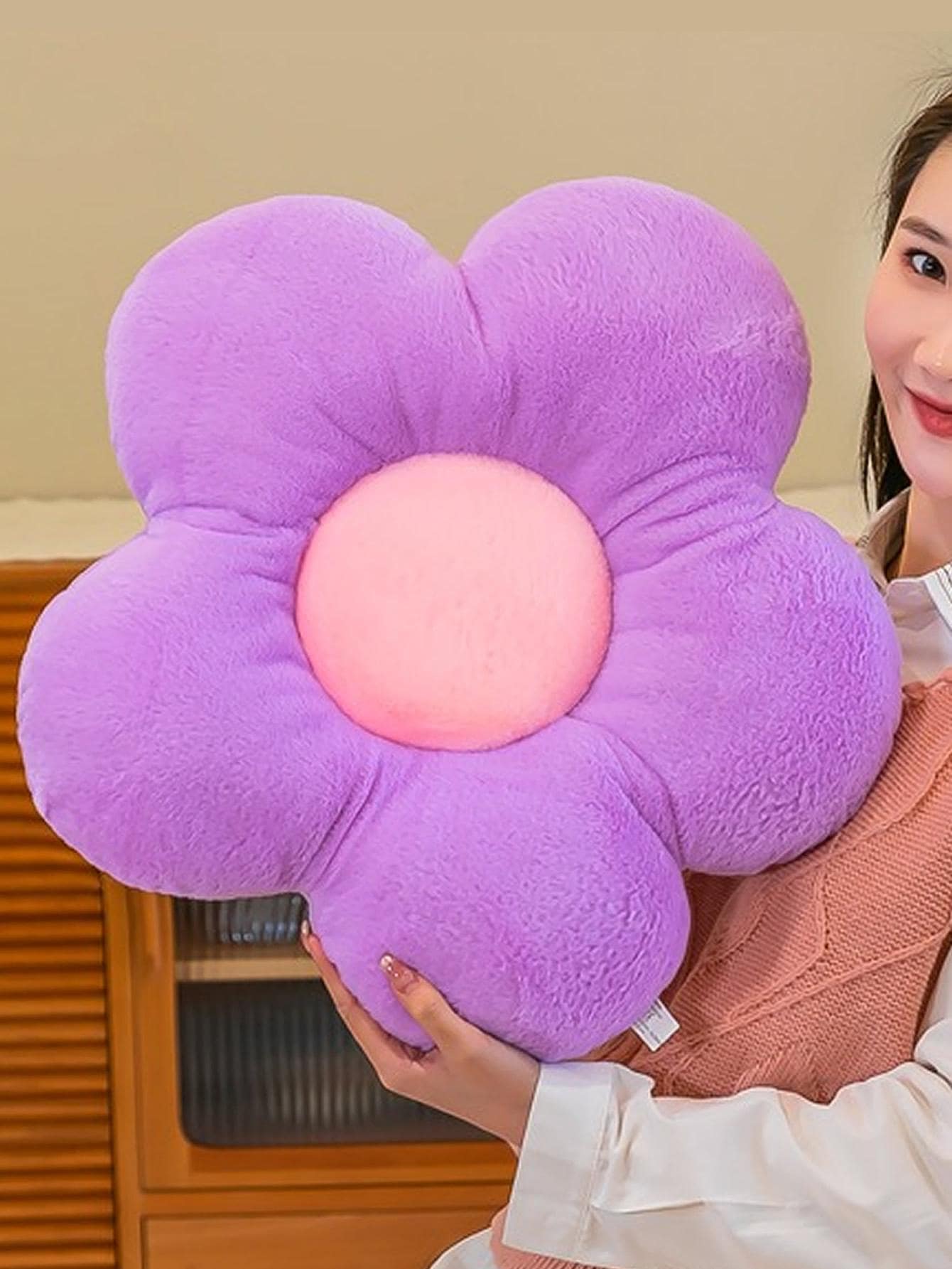 1 pieza Cojín decorativo con diseño de flor
