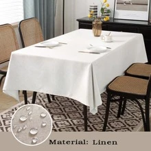 1條波西米亞風格幾何圖案桌布,明亮顏色和紅色、藍色、金色、綠色圖案組合,仿亞麻布料,適用於桌面裝飾 - 彩色 - 查看 7