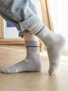 5pairs Kids Bear Print Crew Socks