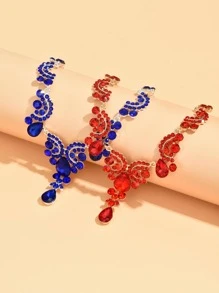 Decoração De Strass Brincos Pendentes & Colar De Pingente
