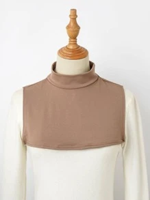 素色人造領 - 卡其色 - 查看 3