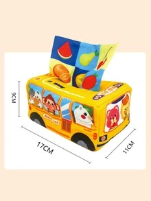 Juguetes De Pañuelo Para Bebé Sensorial Entrenamiento No Rasgable Juguetes De Caja De Pañuelos Para Niños - Amarillo - Ver 3