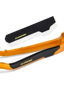 1pc Letter Graphic Carbon Fiber Bicycle Chain Protection Sticker - Black - View 1