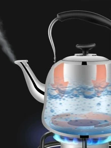 1pc Stainless Steel Water Pot, Daily Vocalizable Kettle For Household
