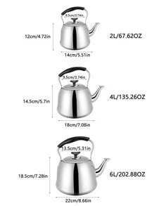 1pc Stainless Steel Water Pot, Daily Vocalizable Kettle For Household