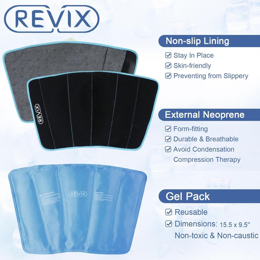REVIX REVIX Calf And Shin Gel Ice Packs For Reusable Leg