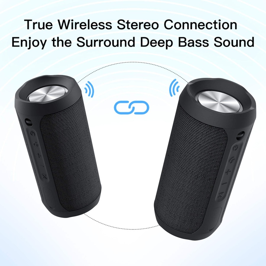 EDUPLINK Waterproof Portable Bluetooth Speaker 20W Louder Wireless