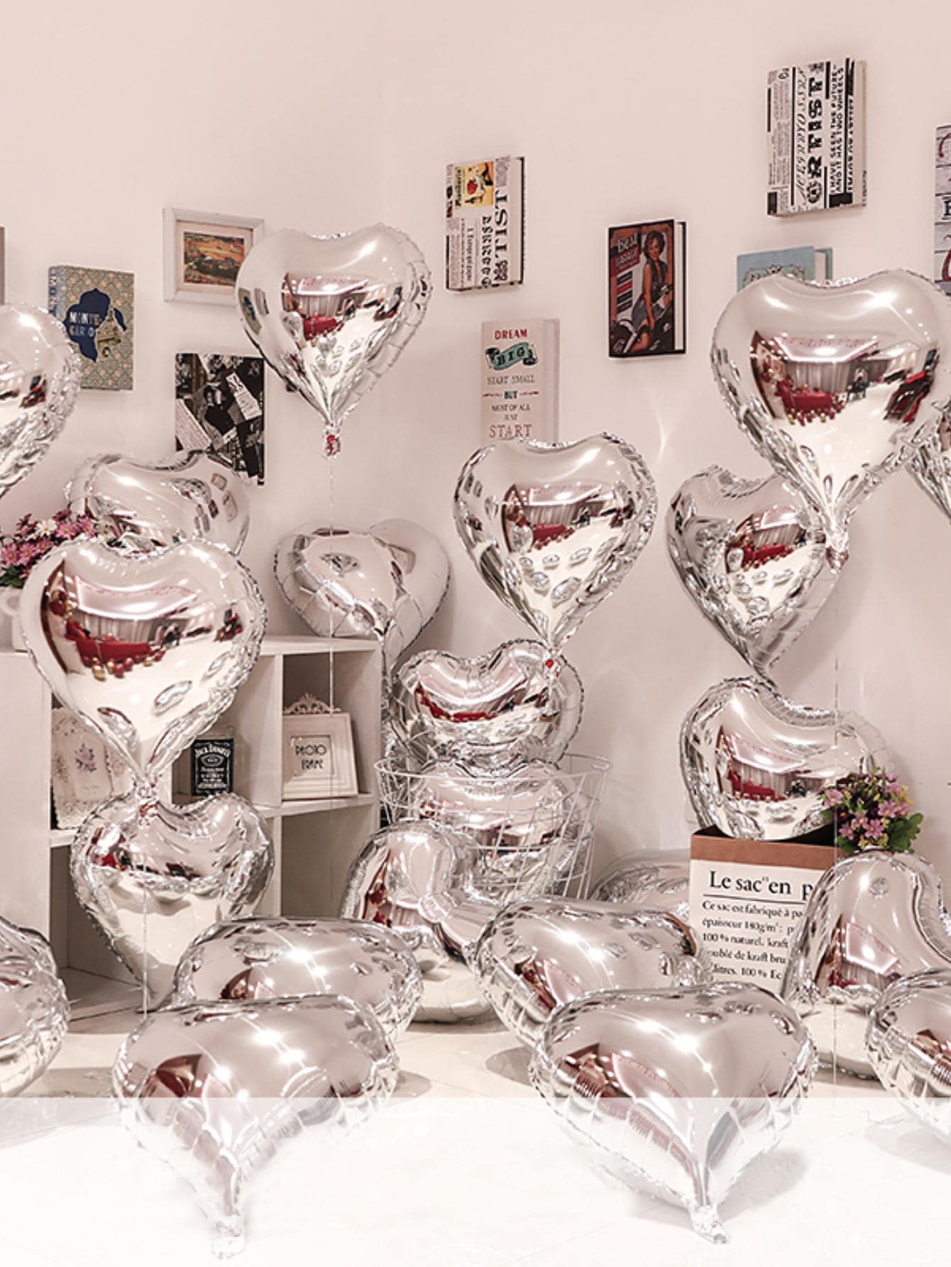 10pcs Heart Shaped Balloon, Back To School Valentine Day