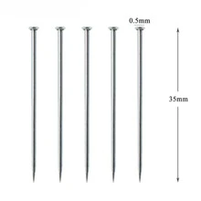 Set de 300 alfileres de costura de acero inoxidable de 35 mm con cabezas de satén fina para sastrería y manualidades de joyería
