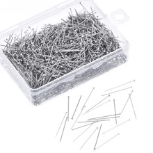 Set de 300 alfileres de costura de acero inoxidable de 35 mm con cabezas de satén fina para sastrería y manualidades de joyería