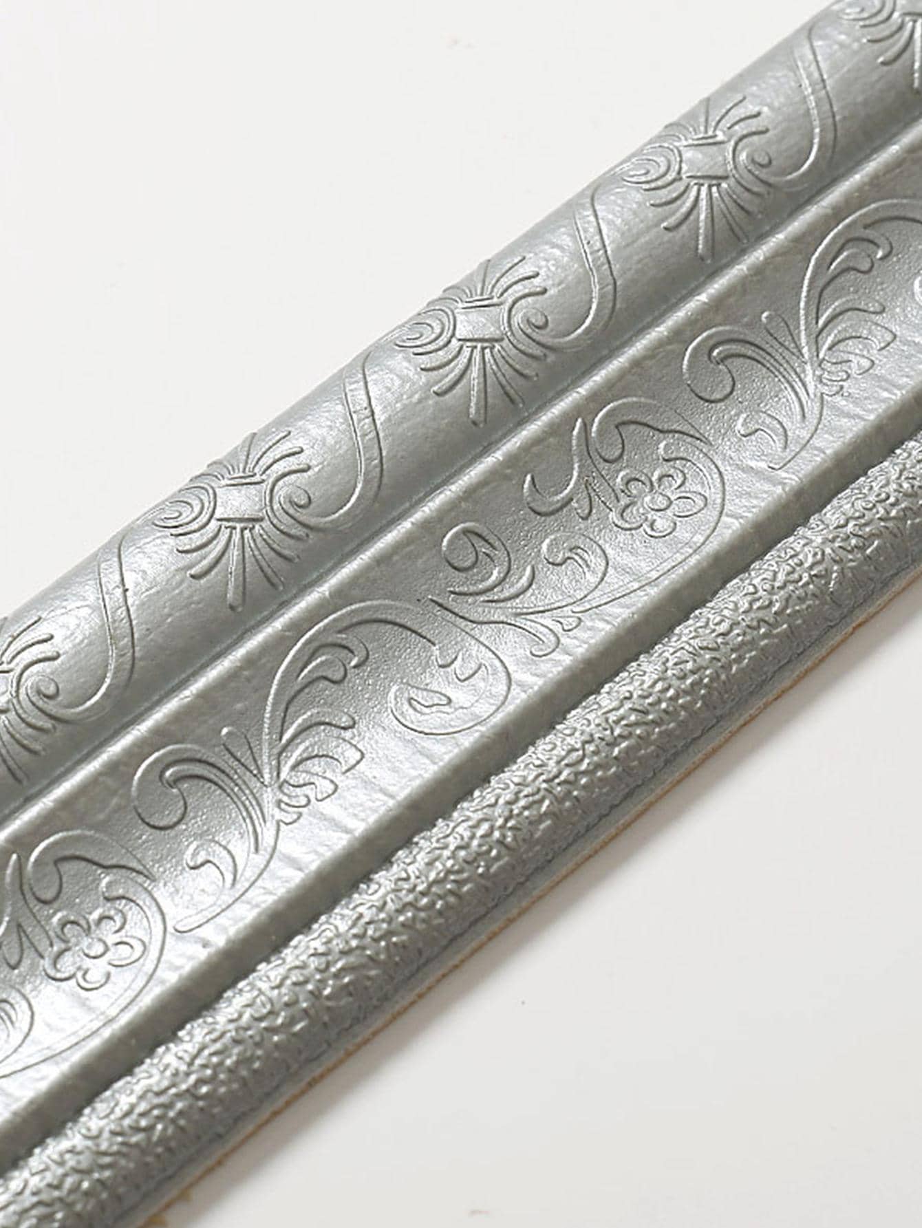 1set PVC 2.3m 3D Foam Wall Edge Strip Sticker Self Adhesive Waterproof Baseboard Corner Waist Line Sticker - Grey - View 1