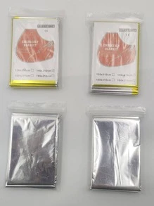 peipo 1 chiếc chăn cứu hộ khẩn cấp ngoài trời - Bạc - Xem 7