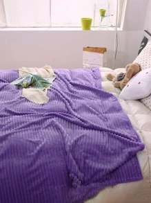 1 Tím Dép Nỉ Chăn Ấm Điều Hòa Chăn Mềm Mại Ấm Cúng Sang Trọng Ném Cho Ghế Sofa Giường Ghế Phòng Khách - Màu tím - Xem 4