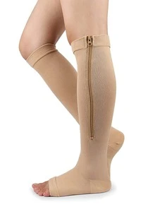 兩雙女性側拉鏈休閒壓力襪適用於鍛煉 - 彩色 - 查看 6