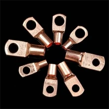 60pcs/set SC6-25 Electrical Wire Lug Connector Ring Copper Connectors Bare Cable Electrical Wire Crimp - Gold - View 2