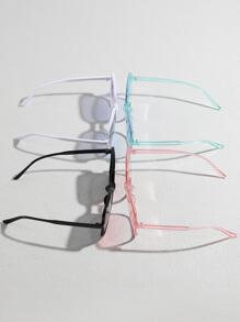 4雙女士方框太陽鏡適用於戶外