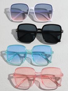 4雙女士方框太陽鏡適用於戶外