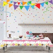 Họa Tiết Donut Dùng Một Lần Khăn Trải Bàn Nhựa Hiện Đại Chống Thấm Nước Dùng Một Lần Khăn Trải Bàn Cho Đảng Cung Cấp - Nhiều màu - Xem 2