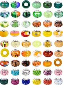 50入組/套釘珠DIY首飾配件 - 彩色 - 查看 3