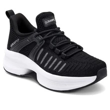 Women's Slip on Breathable Walking Shoes Casual Lightweight Sport Shoes Gym Fashion Sneakers - 黑色 - 查看 1