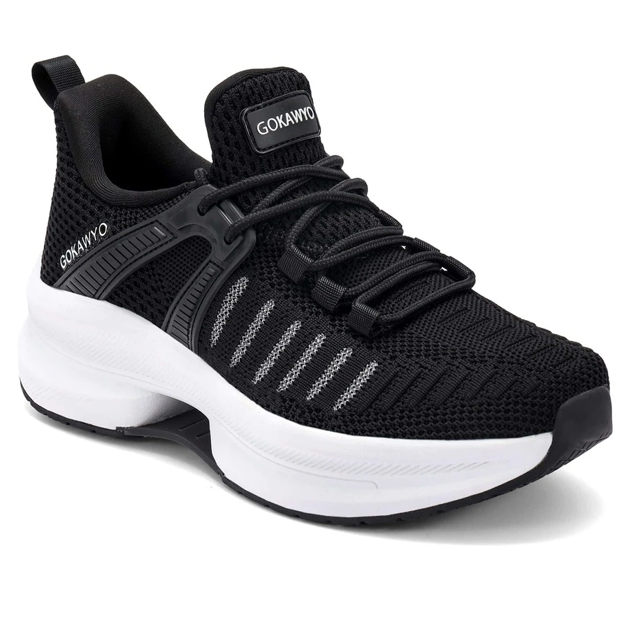 Women's Slip on Breathable Walking Shoes Casual Lightweight Sport Shoes Gym Fashion Sneakers - 黑色 - 查看 1