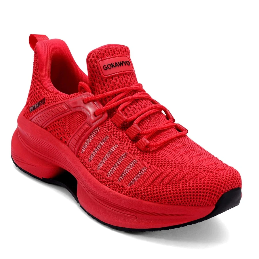 APRILSRING Women's Sports Shoes Lightweight Running Shoes Outdoor Non Slip Tennis Shoes Breathable Women's Sneakers - 紅色 - 查看 1