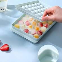1pc PP Ice Cube Mould, Modernist Round Ice Cube Maker Tray For Kitchen - Blue - View 1