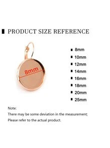 10 cái/bộ Phụ kiện bông tai DIY trang trí hình tròn - Hoa hồng vàng - Xem 5