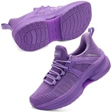 APRILSRING Women's Sports Shoes Lightweight Running Shoes Outdoor Non Slip Tennis Shoes Breathable Women's Sneakers - 淡紫色 - 查看 2