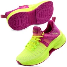 New Fashion Women's Shoes Lightweight Running Shoes Outdoor Non Slip Tennis Shoes Gym Fashion Breathable Sneakers - 黃色 - 查看 2