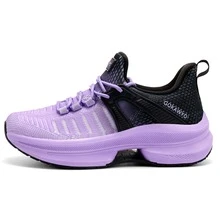 New Fashion Women's Shoes Lightweight Running Shoes Outdoor Non Slip Tennis Shoes Gym Fashion Breathable Sneakers - 紫羅蘭色 - 查看 3
