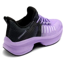 New Fashion Women's Shoes Lightweight Running Shoes Outdoor Non Slip Tennis Shoes Gym Fashion Breathable Sneakers - 紫羅蘭色 - 查看 7