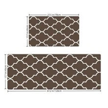 1pc Kitchen Mats For Floor-Cushioned Anti Fatigue Kitchen Rug For Comfortable Standing, Waterproof, Easy Clean, Non-Slip, Thick Kitchen Mat Set For Home, Office, Sink, Laundry - Brown - View 4