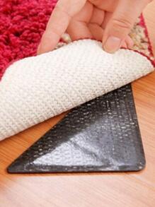 4pcs Non-Trace Removable Rug Tape For Floor Mat - Black - View 2