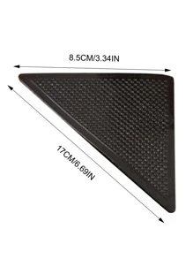 4pcs Non-Trace Removable Rug Tape For Floor Mat - Black - View 6