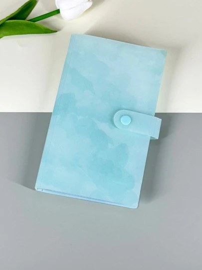 1个极简独角兽可爱卡通常规3英寸3格按扣便携方便名片、银行卡、信用卡夹册，极简现代可爱卡通哑光多用途按扣插页双面适用，适合日常使用、送礼、毕业季、居家、生日、周年纪念、办公、婚礼、旅行、生活记录、粉丝爱好、四季相册