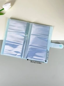 1pc Minimalist Unicorn Cute Cartoon Regular 3-Inch 3-Grid Snap Button Portable Convenient Business Card, Bank Card, Credit Card Holder Album, Minimalist Modern Cute Cartoon Matte Multi-Purpose Snap Button Insert Page Double-Sided Suitable For Daily Use, Gifts, Graduation Season, Home, Birthday, Anniversary, Office, Wedding, Travel, Life Recording, Fandom, All Seasons Photo Album