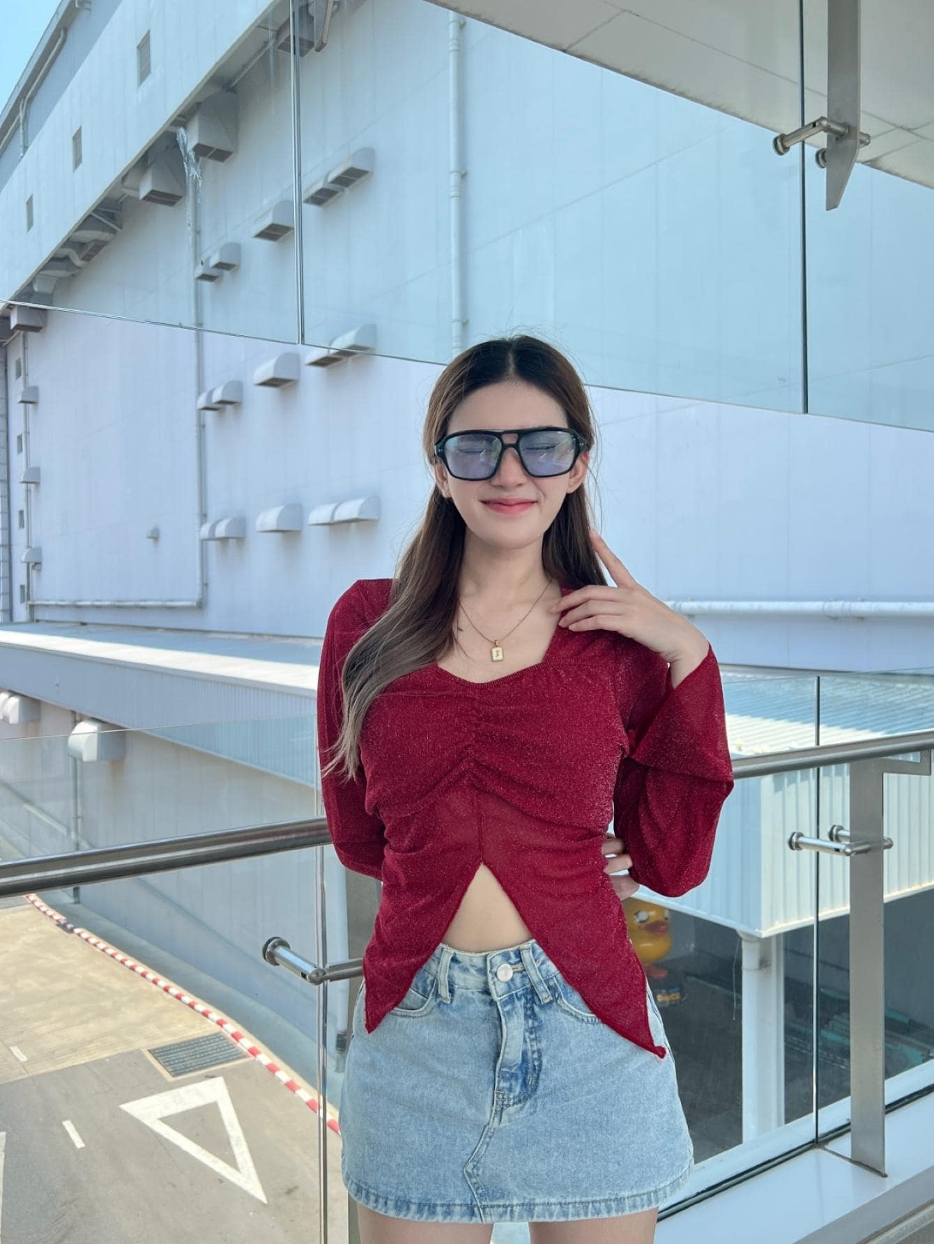 Women Blouses - Đỏ - Xem 1